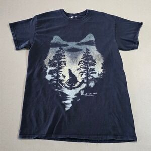 Lost Creek Outfitters Mens‎ Wolf Silhouette Graphic T Black Small Nature Tee